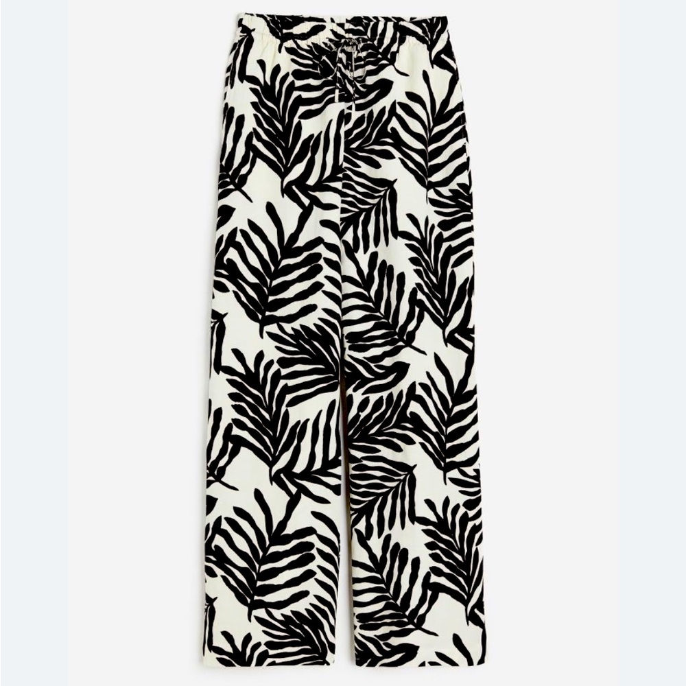 H&M linen blend pull on pants
